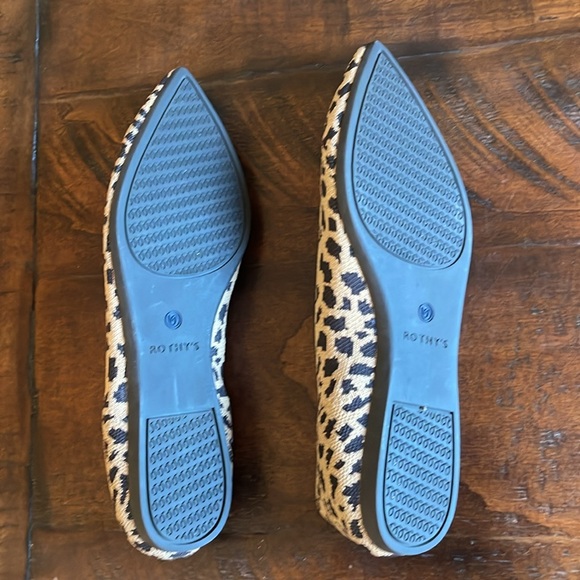 Rothy’s The Point Leopard Pointed Flats Size 8.5 - Picture 6 of 10
